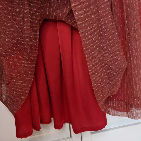 Fossil Red Spaghetti Strap Cocktail Dress - Picture 6 of 6